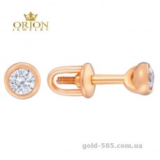 Сережка из красного золота 2602344101