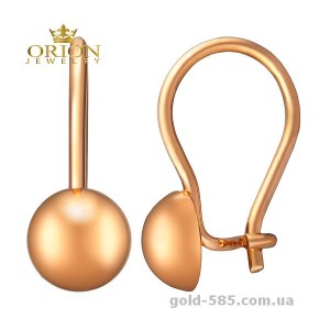 Сережки из красного золота 2003819101