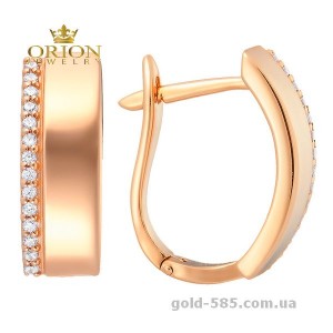 Сережки из красного золота 2102952101