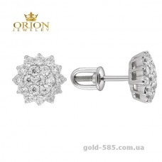 Сережки из белого золота 2190763102