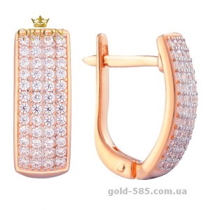Сережки из красного золота 2191011101
