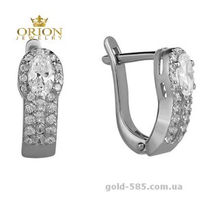 Сережки из белого золота 2190566102
