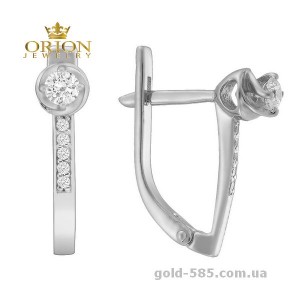 Сережки из белого золота 2190869102