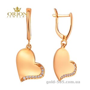 Сережки из красного золота 2191208101