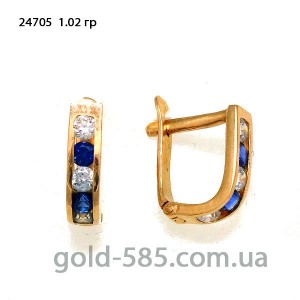 Серьги золотые детские "Дорожка" 24705