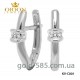 Серьги золотые из белого золота с бриллиантами KV-C001