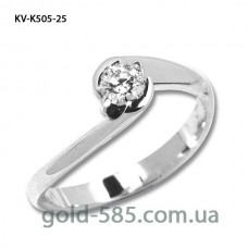 Кольцо из белого золота с бриллиантом KV-K505-25