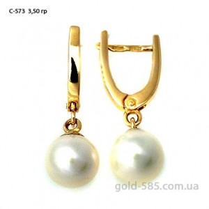 Серьги золотые 1с-573-02кв