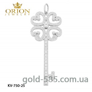 Подвеска ключик Tiffany с бриллиантами