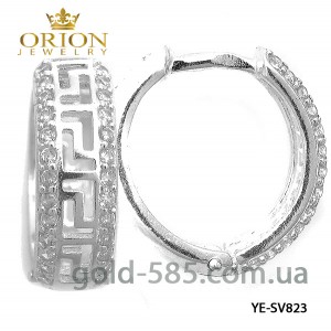 Серьги серебрянные Шанель YE-SV823