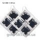 Серьги с черными квадратами Sv1189r