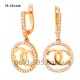 Серьги золотые "Chanel" Шанель YE-CB1446 шанель серьги