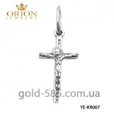 Крестик серебрянный прямой YE-KR007