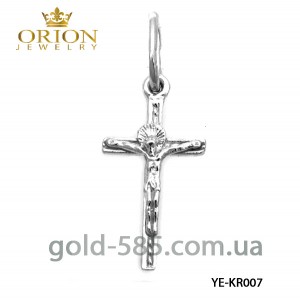 Крестик серебрянный прямой YE-KR007