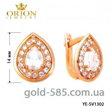 Серьги золотые Кувшинка YE-SV1302