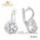 Серьги серебрянные с большим круглым камнем YE-SV613