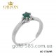 Серебряное кольцо с зеленым кварцем 1738/9Р