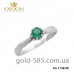 Серебряное кольцо с зеленым кварцем 1738/9Р