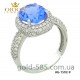 Серебрянное кольцо с голубым кварцем AG-1592-9