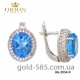 Серебрянные серьги с голубым кварцем AG-2054-9