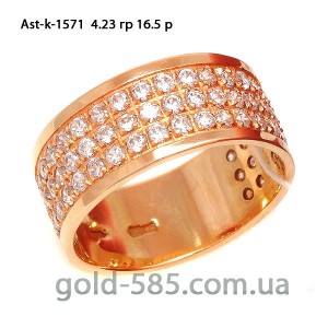 Кольцо золотое дорожка Ast-k-1571