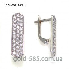 Серьги из белого золота ast-1574
