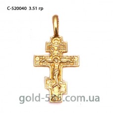 Крестик золотой C-520040