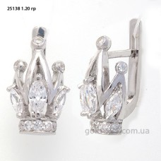 Серьги корона 4С-C471-АР