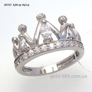 Серебряное кольцо "Корона" Ar-k491r