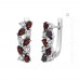 Серебряные серьги с гранатом 038-4110