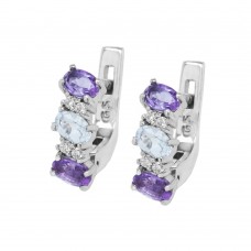 Серебряные серьги с аметистом 030-623910