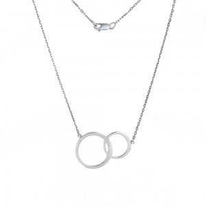 Серебряное колье Double ring