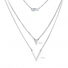 Серебряное колье Triangle