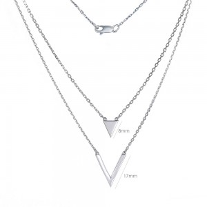 Серебряное колье Triangle