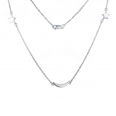 Серебряное колье Moon