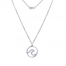 Серебряное колье Wave