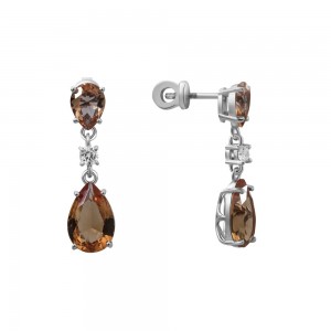 Серебряные серьги с нано султанитом 111N-8210