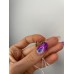 Серебряные серьги с рубином 135-4410