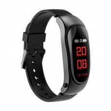 Умный фитнес-браслет и bluetooth гарнитура King Wear KR04 (Черный)