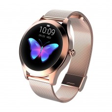Умные смарт часы King Wear KW10 Metal с защитой от воды (Розово-золотой)