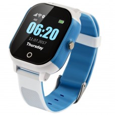 Детские смарт-часы Lemfo DF50 Ellipse Aqua с GPS трекером (Бело-голубой)
