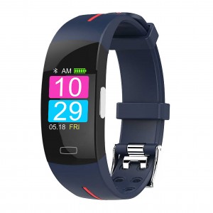 Умный фитнес браслет Blaze Fit P3 Plus с измерением ЭКГ и тонометром (Сине-красный)