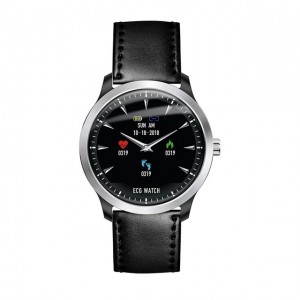 Умные часы Blaze Watch N58 Leather с тонометром и ЭКГ (Черный)