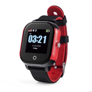 Детские смарт-часы Lemfo DF50 Ellipse Aqua с GPS трекером (Черно-красный)