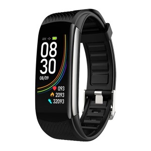 Умный фитнес браслет Lemfo C6T с датчиком температуры тела (Черный)