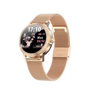 Умные часы Linwear LW20 Metal с тонометром (Золотой)