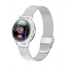 Умные часы Linwear LW20 Metal с тонометром (Серебристый)