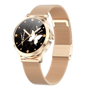 Умные часы Linwear LW07 Metal с измерением пульса и кислорода в крови (Золотой)