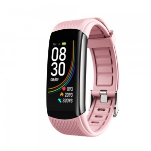 Умный фитнес браслет Lemfo C6T с датчиком температуры тела (Розовый)