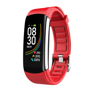 Умный фитнес браслет Lemfo C6T с датчиком температуры тела (Красный)